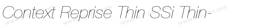 Context Reprise Thin SSi Thin字体转换